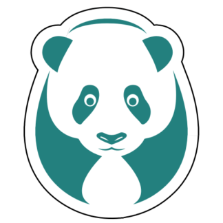 Big Panda Sticker (Turquoise)